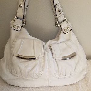 b. Makowski soft leather white purse